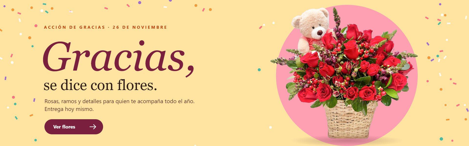 Flores para dar gracias con entrega hoy mismo
