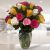 Florero por 18 Rosas de Colores
