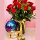 Florero con Rosas Globo y Chocolates - Festival